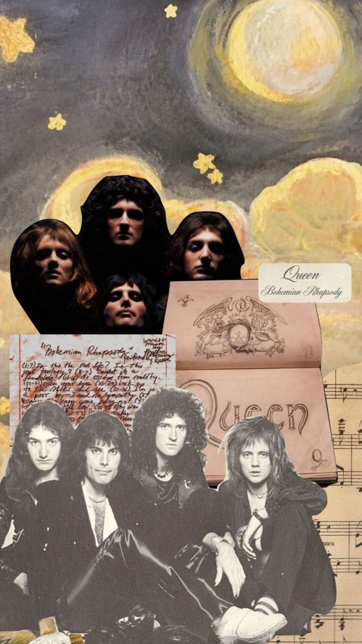 collage with images of the band members