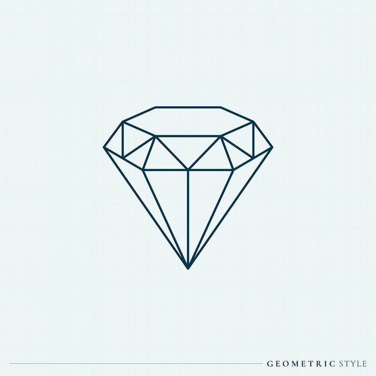 a line drawing of a diamond