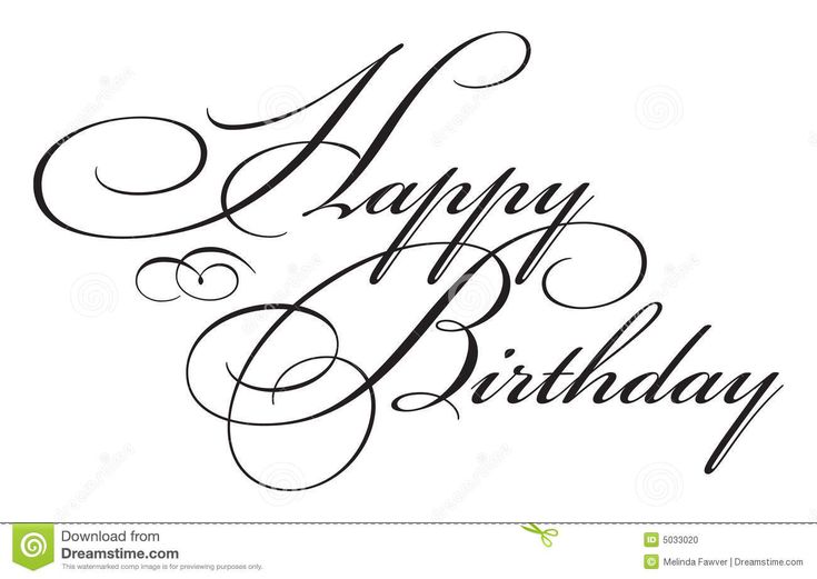 happy birthday card with calligraphy and handwritten text stock photo image 519782