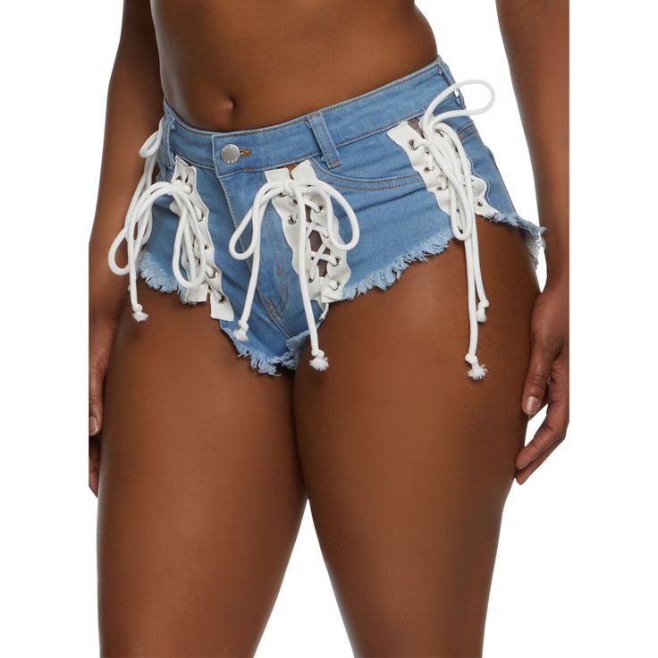 Mid-rise Stretch Jean Shorts For Beach, Mid-rise Denim Blue Jean Shorts For Beach, Stretch Denim Shorts For Beach, High Rise Stretch Jean Shorts For Beach, Denim Blue Short Jeans For Beach, Hot Pants Shorts, Mini Denim Shorts, Harley Quinn Costume, White Fashion Casual