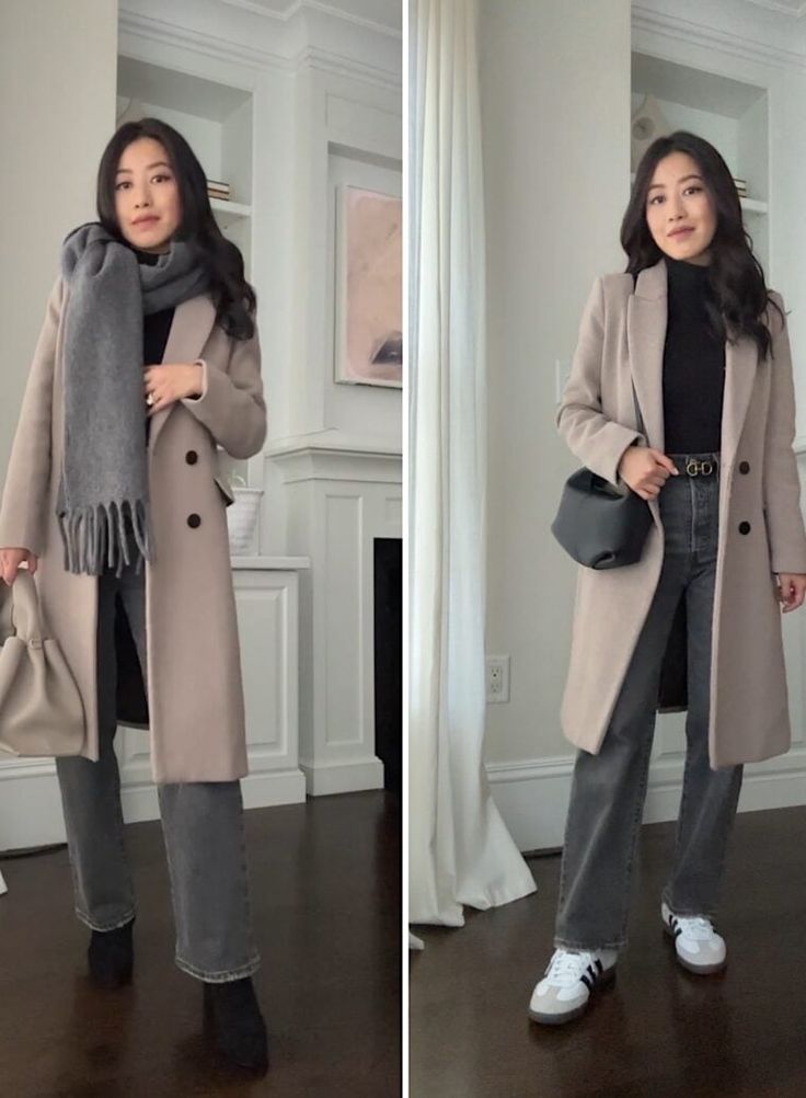 winter - Extra Petite How To Wear Coats Outfit Ideas, Full Winter Outfits, Trench Coat Outfit For Petite Women, Outfits To Wear In Cold Weather, Cold Weather Outfits Petite, Coat Fashion 2024, Long Coat Petite Woman, Winter Fashion Outfits Petite, Medium Coat Outfit