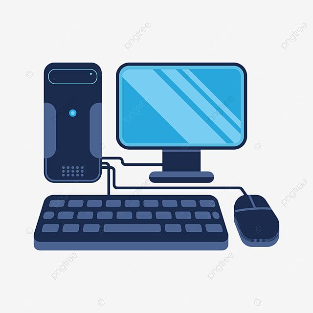 a computer keyboard, mouse and monitor on a white background png and psd