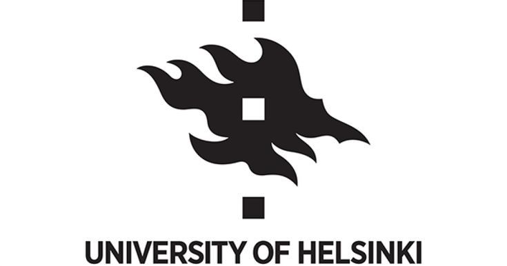 the university of helsinki logo is shown in black on a white background