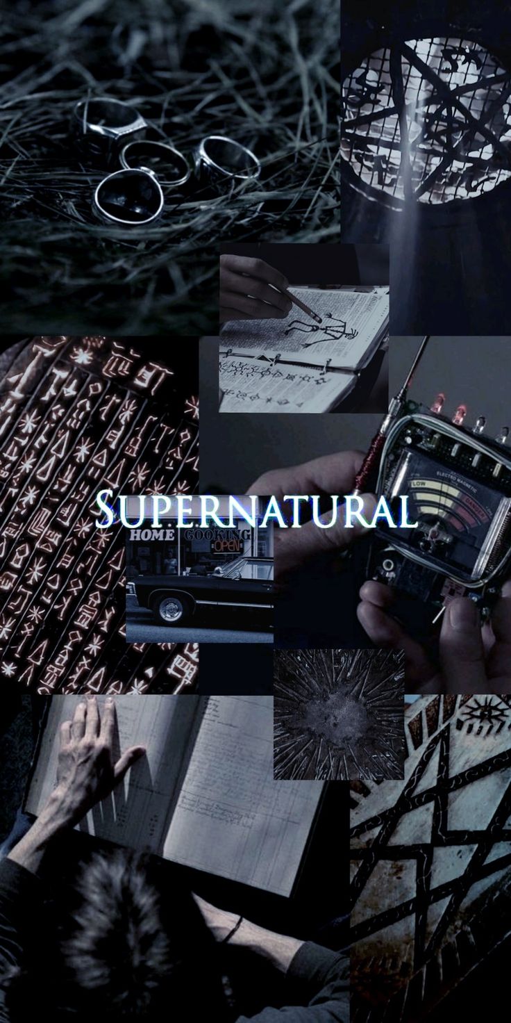 a collage of photos with the words supernatural