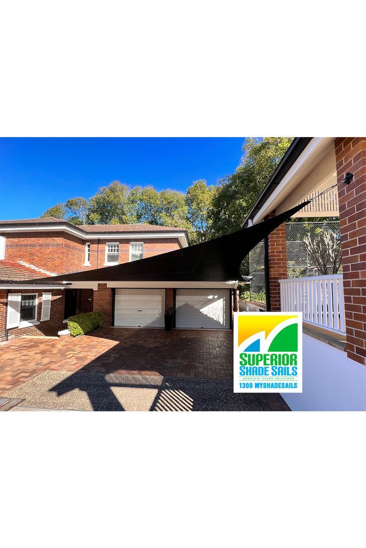 4 point Driveway Shade Sail added to this gorgeous home in Hamilton. We used the Z-16 Shade Cloth Carport Shade, Shade Sail Installation, Shade Sails, Shade Cloth, Shade Sail, Free Quote, Gold Coast, Driveway, Uv Rays