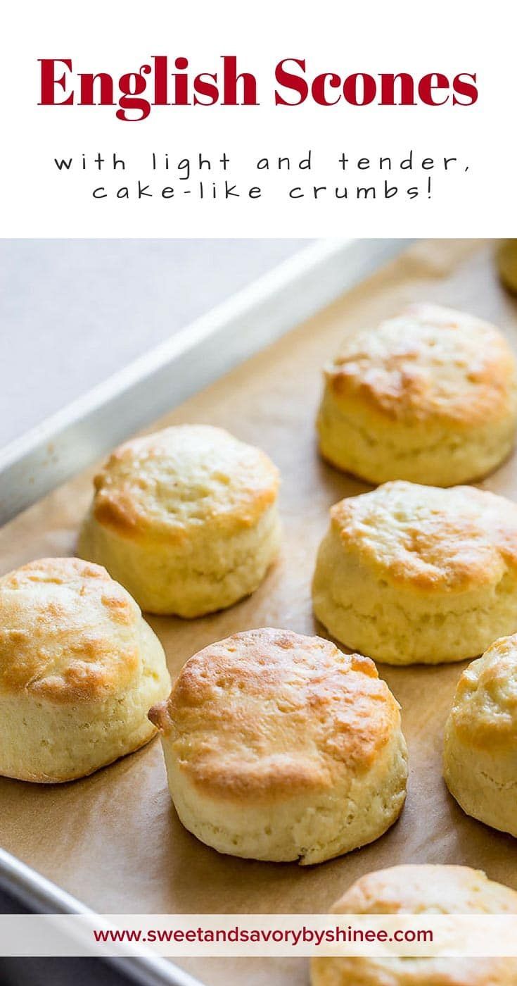 english scones with light and tender cake like crumbs