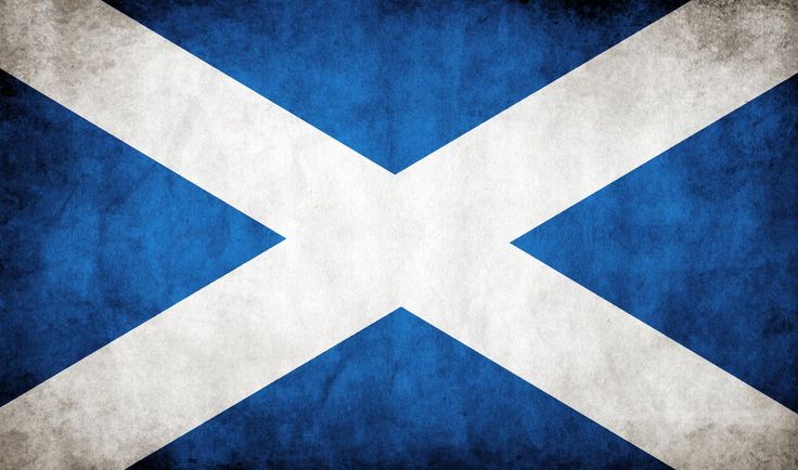 the flag of scotland is painted on an old, grungy paper textured background