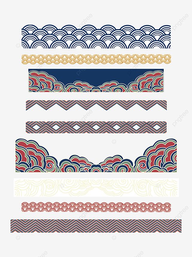 an assortment of different patterns on white paper, pattern, border, decoration png and psd