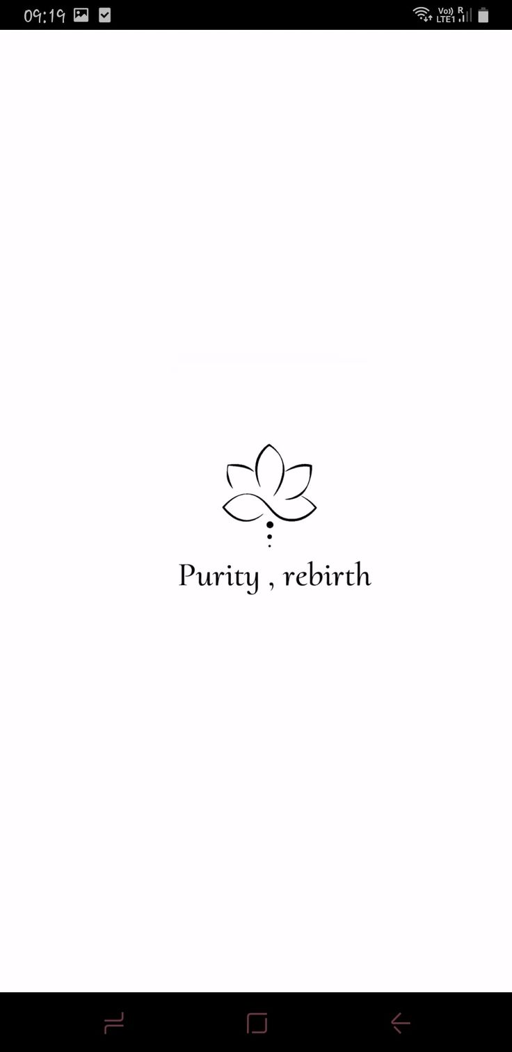 the logo for purty, re birth is shown on an iphone screen and it appears to be in black and white