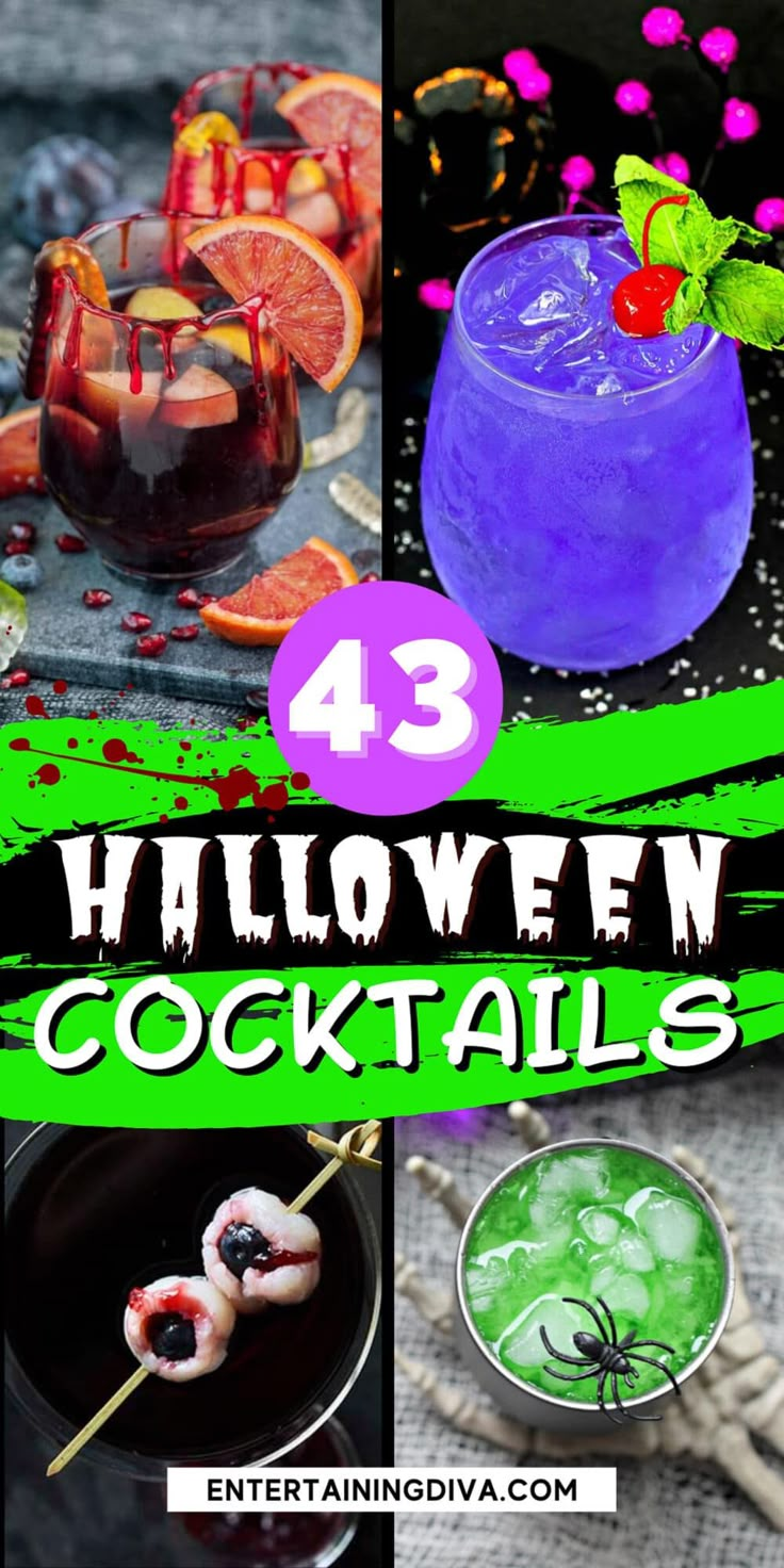 47 Of The Best Spooky Halloween Cocktails | Drinks Jello Shots Halloween, Halloween Martini, Fun Halloween Drinks, Adults Halloween Party, Halloween Alcohol, Halloween Party Ideas For Adults, Halloween Jello Shots, Spooky Cocktails, Halloween Jello