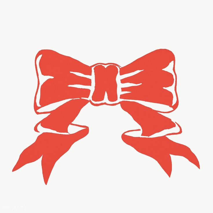 an image of a red bow on a white background in the shape of a ribbon