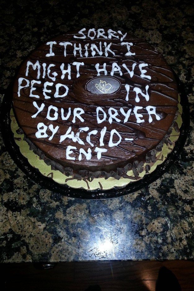 a cake that has writing on it