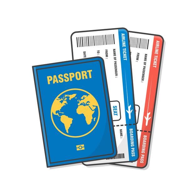 two passport cards sitting next to each other