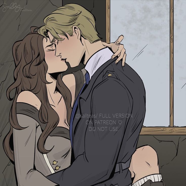 a drawing of a man and woman kissing in front of a window with the caption, i'm not sure what this is