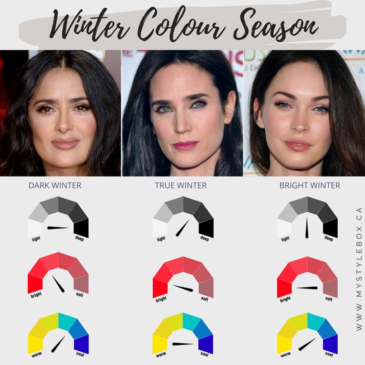 WINTER COLOUR SEASON COMPARISON Deep Winter High Contrast, What Type Of Winter Am I, Toned Winter Palette, Bright Winter Examples, Bright Winter Vs Deep Winter, Deep Winter Eye Pattern, Deep Winter Or Deep Autumn, Deep Winter Vs True Winter, Cool Winter Vs Deep Winter