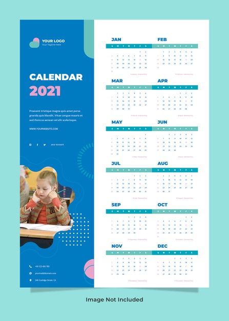 Minimalist education wall calendar template Finance Literacy, Desk Calendar Template, Desk Calendar Design, Wall Calendar Design, Calendar Design Template, Business Calendar, Coaching Center, Days And Months, Travel Wall