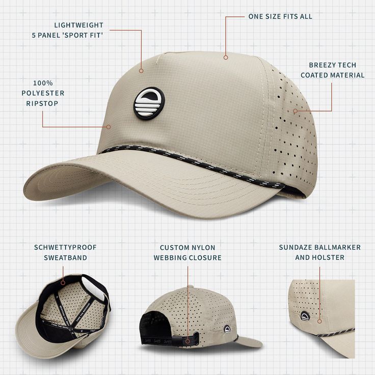 "The Sunday golf hats are amazing! They fit perfectly and have a very nice tall look to them. They are light and look great. I definitely will be purchasing more color ways!" - Javier Ziegler, United States 5.0 ⭐⭐⭐⭐⭐ Product Details The Olive Green Porter Lite Golf Hat by Sunday Golf may resemble a punched green, but we promise this perforated design is made to help you keep your cool, not lose it. The lightweight material and signature Schwettyproof band work together to up your coolness factor Sunday Golf Bag, Cute Golf Outfits, Cute Golf Outfit, Hat Template, Golf Stuff, Golf Design, Perfect Golf, Color Ways, Golf Hat