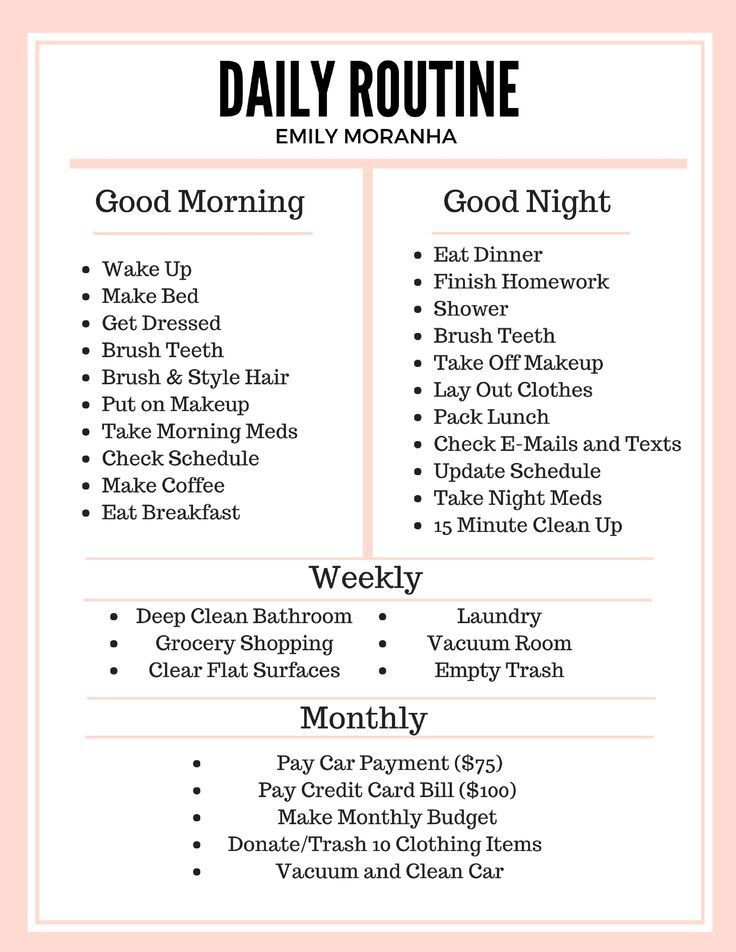 College Routine, Morning Routine School, Healthy Morning Routine, Self Care Bullet Journal, Life Routines, Vie Motivation, Self Care Activities, Good Habits, Night Routine