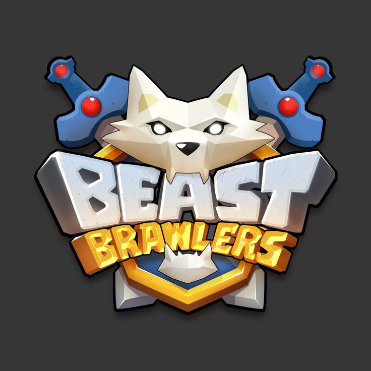 the logo for beast brawlers, an upcoming mobile game that has been released on steam