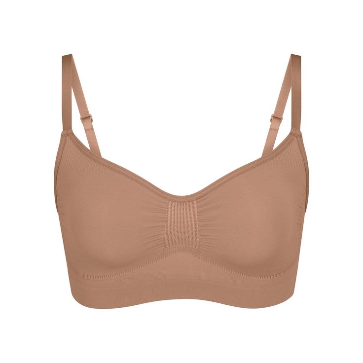 SEAMLESS SCULPT BRALETTE | SIENNA Above The Knee Shorts, Pink Bralette, Bandeau Bra, Shapewear Bodysuit, Triangle Bralette, Full Coverage Bra, Sleeveless Bodysuit, Triangle Bra, Bra Set