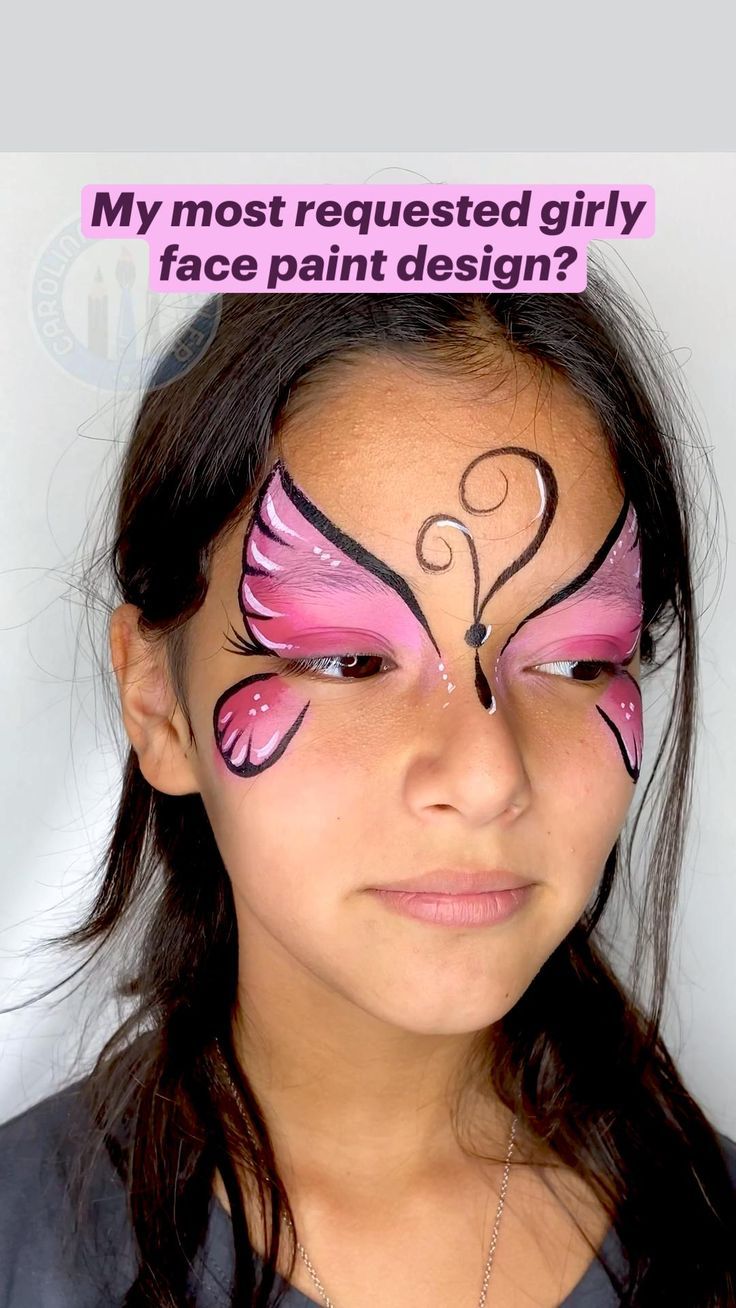 Kids Face Painting Easy, Girls Hair Style, Easy Face Painting Designs, Diy Face Paint, Fairy Face Paint, Animal Face Paintings, Festival Face Paint, Face Painting Tips, Adult Face Painting