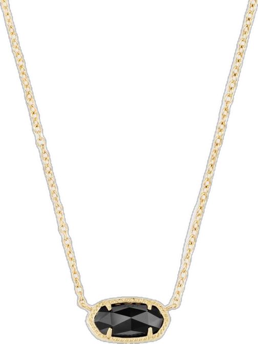 Kendra Scott Black Necklace, Layering Kendra Scott Necklaces, Black Kendra Scott Necklace, Kendra Scott Necklace Black, Birthday Mail, Kendra Scot, Elisa Gold Pendant Necklace, Mail Inspo, Burr Basket