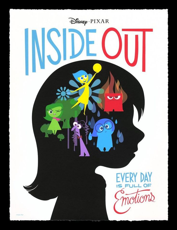 the inside out poster for every day is full of emotions