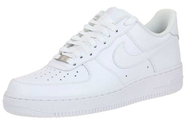 PRICES MAY VARY. Rubber sole Air Force 1 Low Retro silhouette Leather upper Padded collar Perforated toe box Anniversary Edition patch on tongue Swoosh on side panel Embroidered Nike Air branding on rear Flat cotton laces Air sole unit Rubber outsole Style: NKDJ3911-100 Color: White Material: Leather White Shoes For Men, Famous Shoes, Shoes Retro, Nike Force, Nike Air Force 1 07, Nike Brand, Mens Nike Shoes, Workout Shoes, Air Force Ones