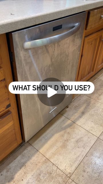 a stainless steel dishwasher with the words what should i do you use?