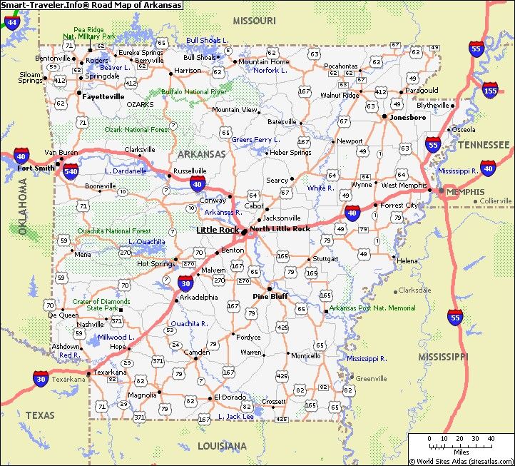 a map of the state of mississippi with all roads and major cities on it's side