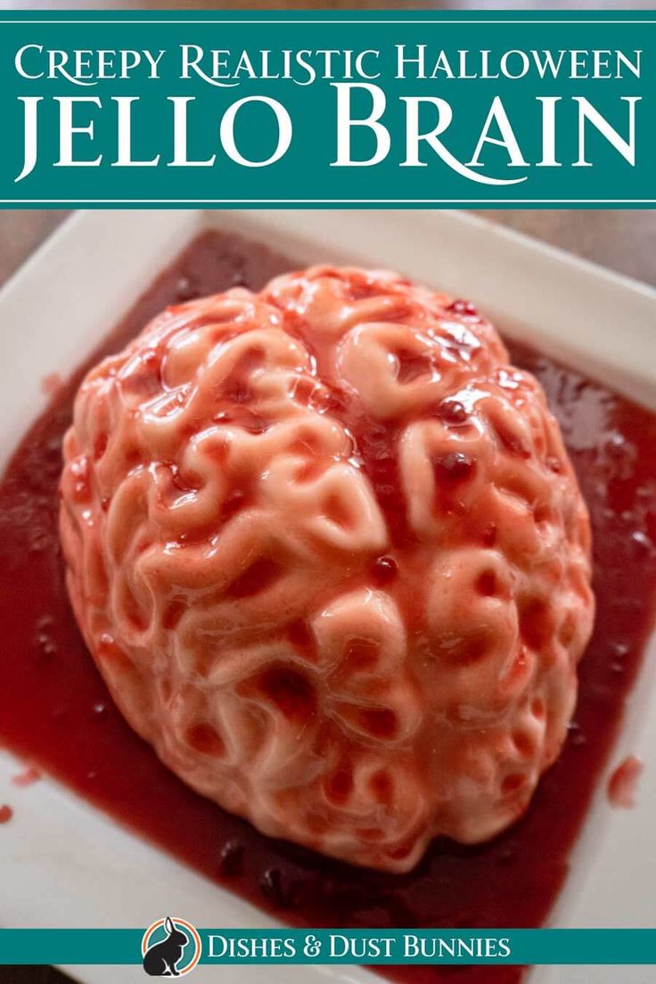 the cover of creepy realistic halloween jello brain