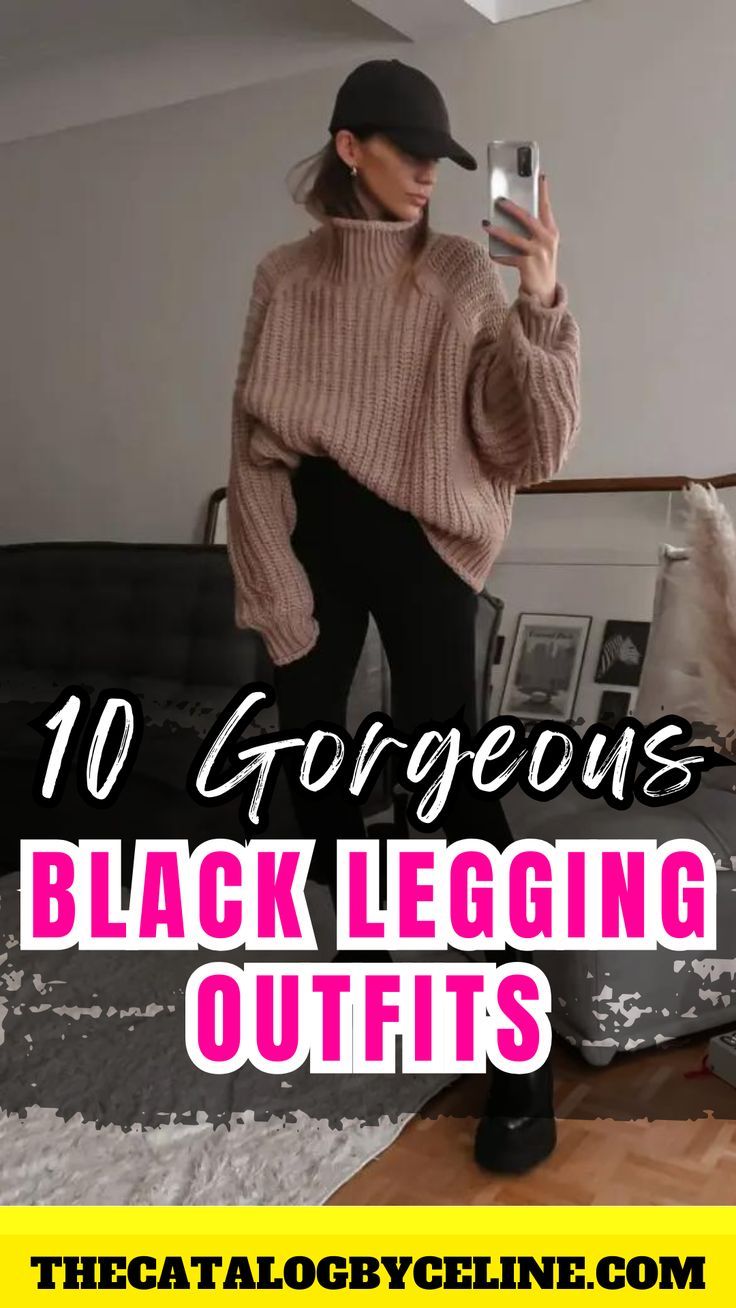 10 Black Leggings Outfits You Will Love | Women's Bottoms | Outfits for Women | Casual Chic Style Black Legging Outfits, Black Leggings Outfit Summer, Black Leggings Outfit Winter, Black Leggings Outfit Fall, Leggings Outfit For Work, Black Leather Leggings Outfit, Black Leggings Outfits, Winter Outfits Casual Leggings, Leggins Outfit