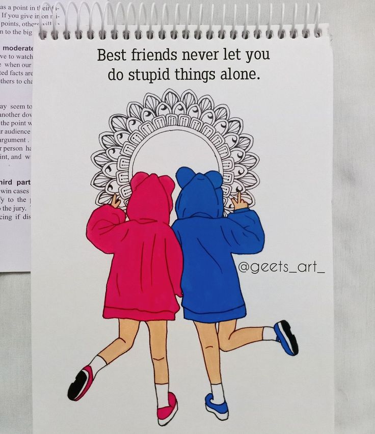 Drawing For Two Best Friends, Bff Mandala Art, Mandala Art Best Friend, Two Friends Mandala Art, Mandala Art For Best Friend, Mandala Art For Friends, Drawing Ideas Friendship, Friendship Mandala Art, Mandala Art Therapy Hand Drawn