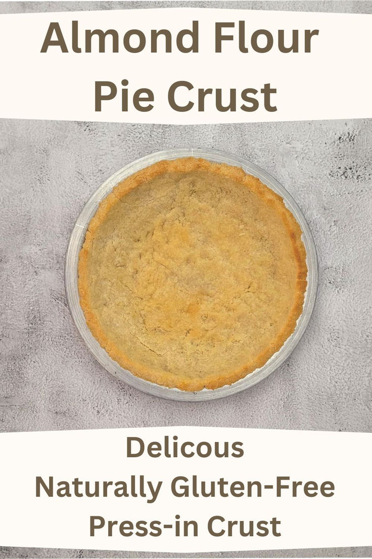 a pie crust is shown with the words delicious, naturally gluten - free press - in crust