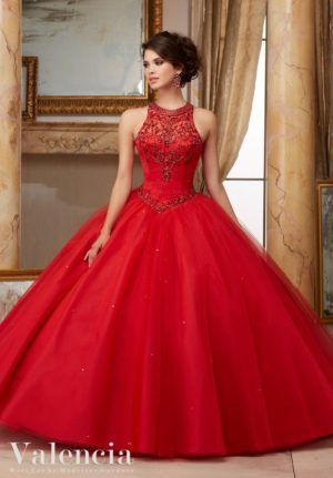 satin-xv-dress-300x431 Red Ball Gown, Tulle Balls, Exquisite Gowns, Quinceanera Dress, Red Ball, Mori Lee, Tulle Ball Gown, Dress Sleeve Styles, Quince Dresses