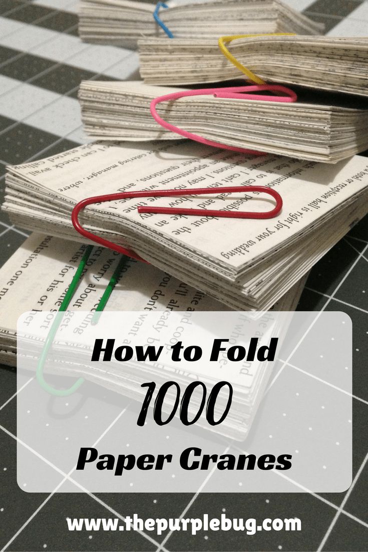 how to fold 100 paper cranes