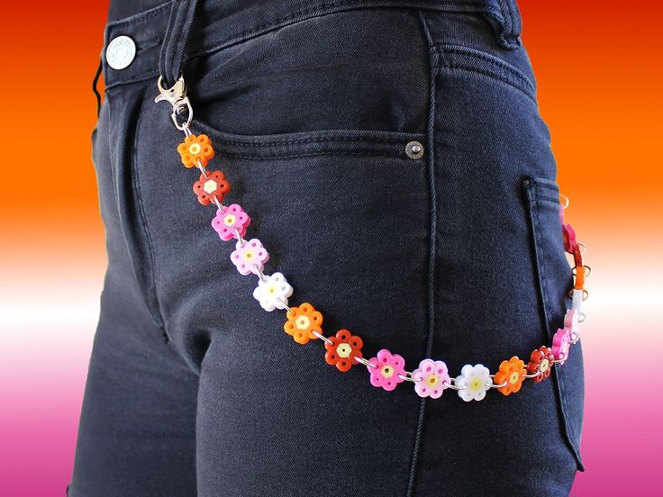 Lesbian Accessories, Pride 2024, Chain Of Flowers, Chain Jeans, Jeans Chain, Pride Jewelry, Pants Chain, Pant Chains, Pride Jewellery