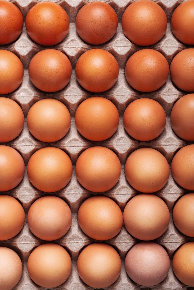 many brown eggs are in an egg carton