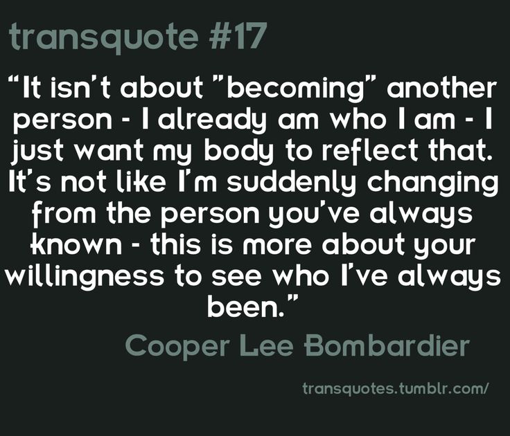 an image of a quote that reads,'it isn't about becoming another person already