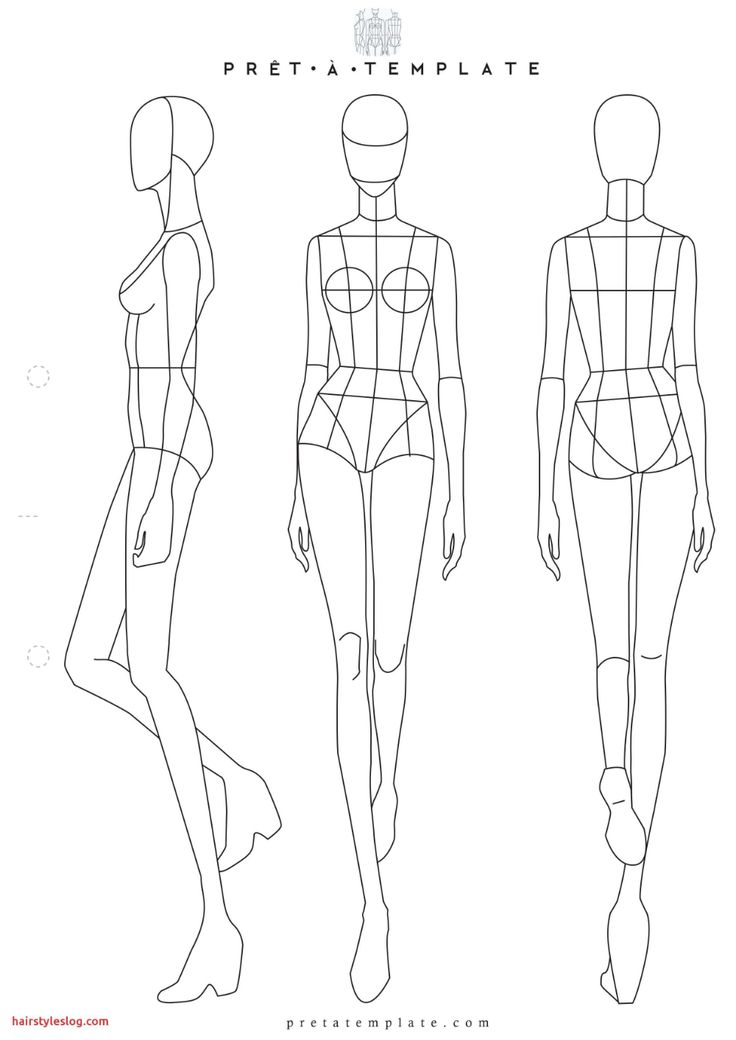 an image of a woman's body in three different positions