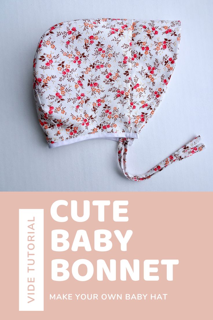 the cute baby bonnet sewing pattern is easy to sew