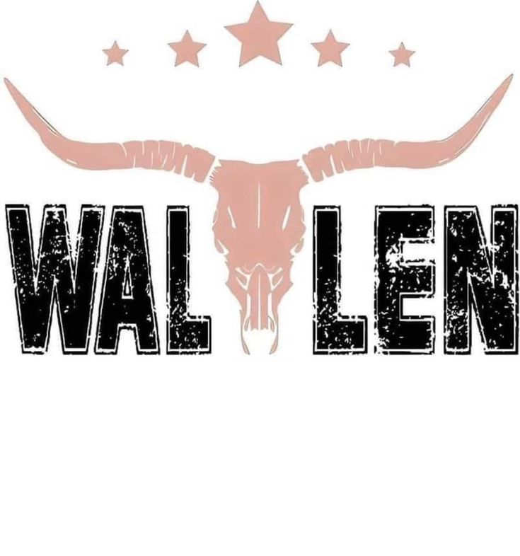 the word wallen with an image of a bull's head and stars on it