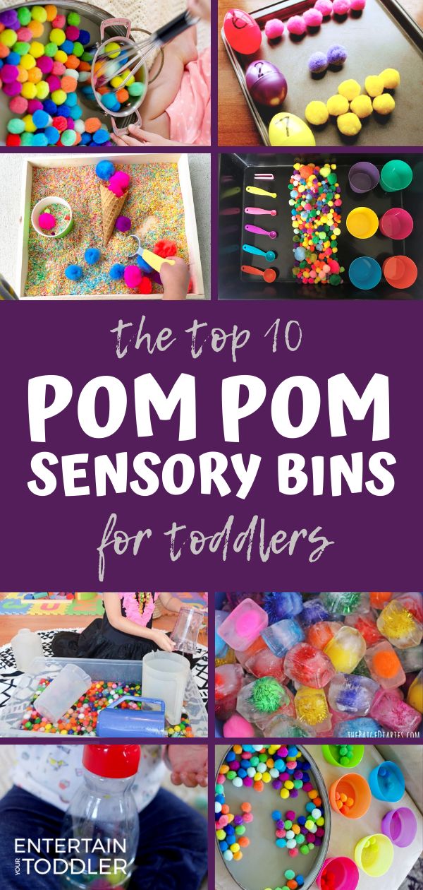 the top 10 pom - pom sensory bins for toddlers