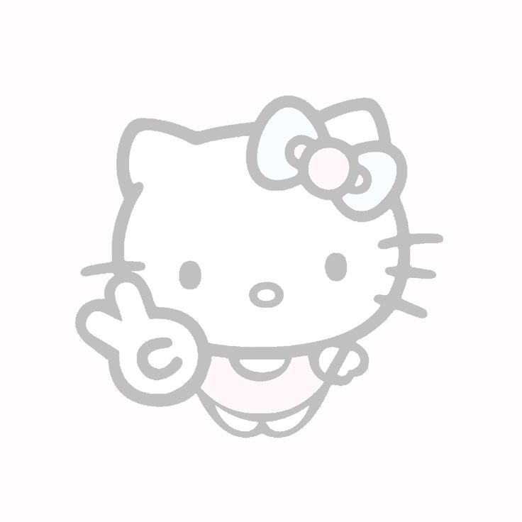 an image of a hello kitty with a bow on it's head and eyes