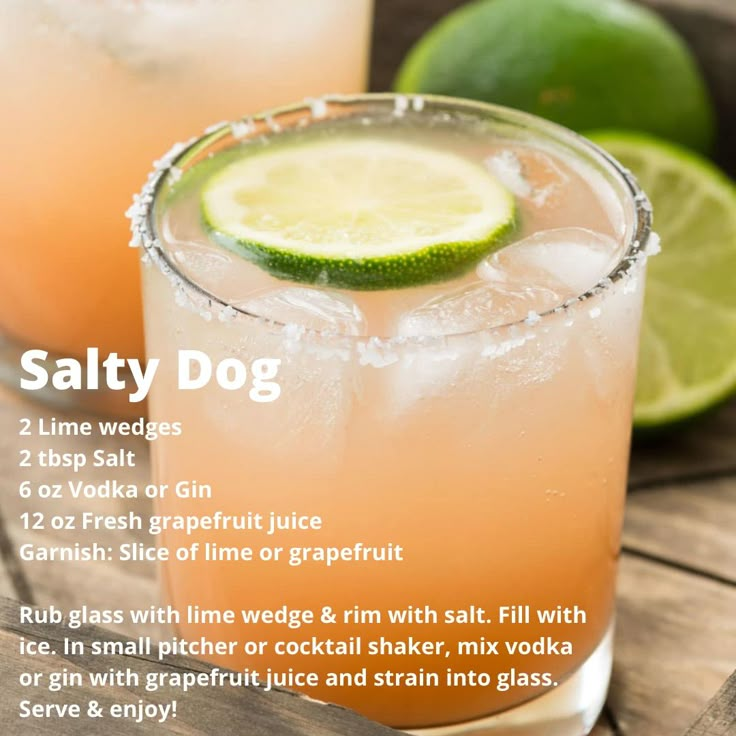 a recipe for a salty dog cocktail