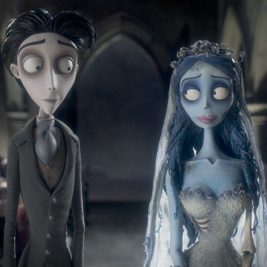 the corpse bride and groom are standing next to each other