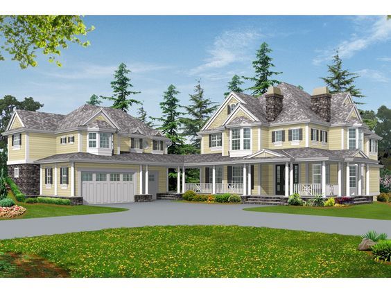 this is an artist's rendering of these country house plans