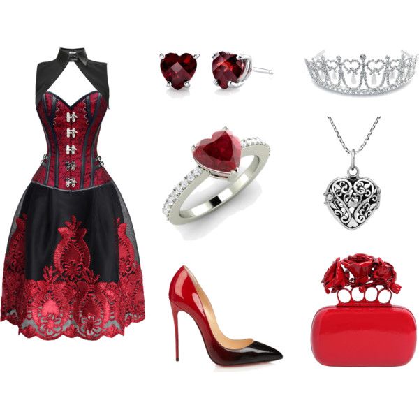 Festrada Red and Black Theme? With a Queen of Hearts somewhere? Pixar Outfits, Red And Black Theme, Disney Descendants Costume, Queen Of Hearts Dress, Descendants Clothes, Descendants Dr, Descendants Costumes, Avengers Outfits, Lizzie Hearts