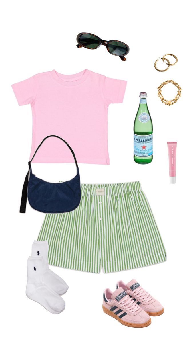 Pink and green inspired summer outfit London Summer Outfits 2024, Summer Inspo, Mode Inspiration, Lookbook Outfits, Looks Vintage, Dream Clothes, Spring Summer Outfits, Summer Camp, Style Board