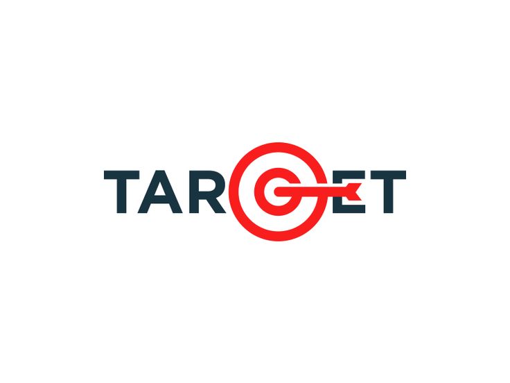 the logo for targot is shown in black and red on a white background